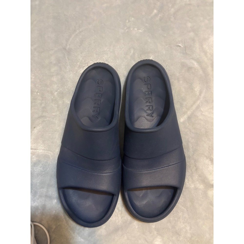 Sperry Windward Float Navy Blue Rubber Slide Sandals Mens Size 11